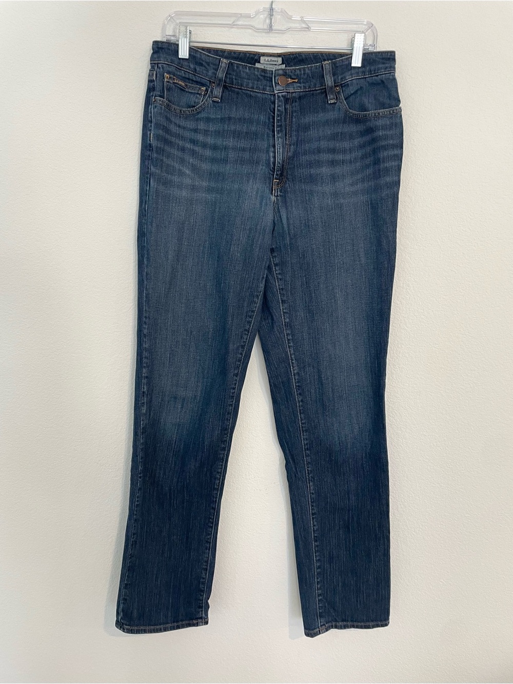 L.L. Bean Favorite Fit Women's 10 Dark Blue Straight Jeans